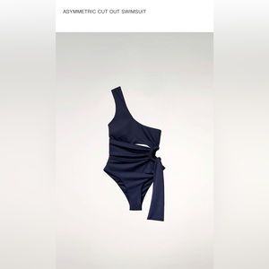 Zara Asymmetric Cut Out Swimsuit